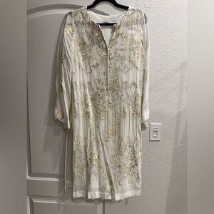 Pakistani brand Sapphire White semi formal kurta shirt